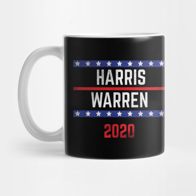 Kamala Harris and Elizabeth Warren on the one ticket? Dare to dream. Presidential race 2020 Distressed text by YourGoods